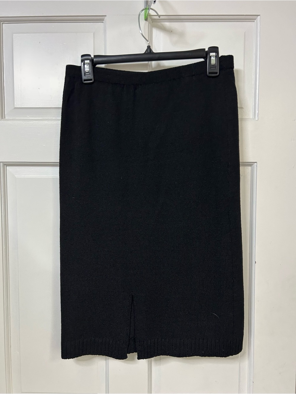 Steve Fabrikant Sleek Black Sweater Pencil Skirt